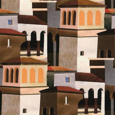 A.S. Creation Abstract Building Pattern Wallpaper