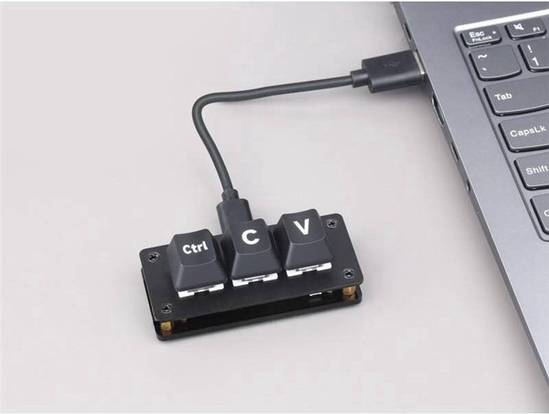 RP2040 3-Key Programmable Shortcut Keyboard