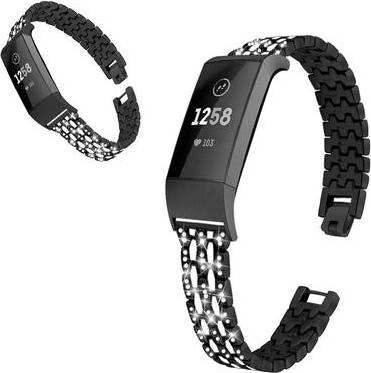 Fitbit Charge 3 Rhinestone Watch Band Black
