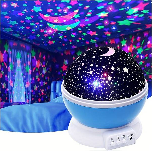 Starry Sky Moon Projector 360 Rotation Colour Changing Night Light