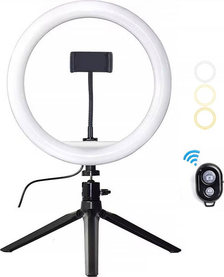 10 Inch LED Ringlys With Stativ Og Telefonholder
