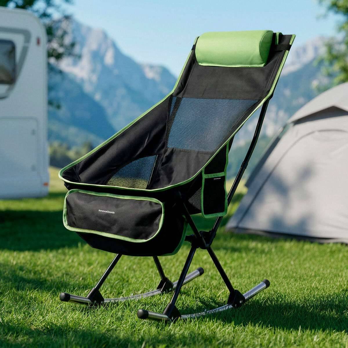InnovaGoods 2-in-1 Folding Camping Rocking Chair