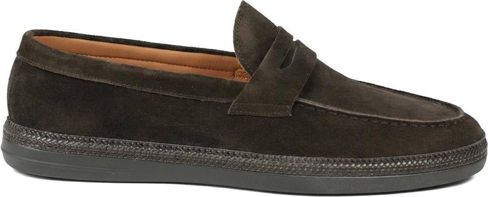 Jones Bootmaker Roderic Leather Penny Loafers - Brown Suede