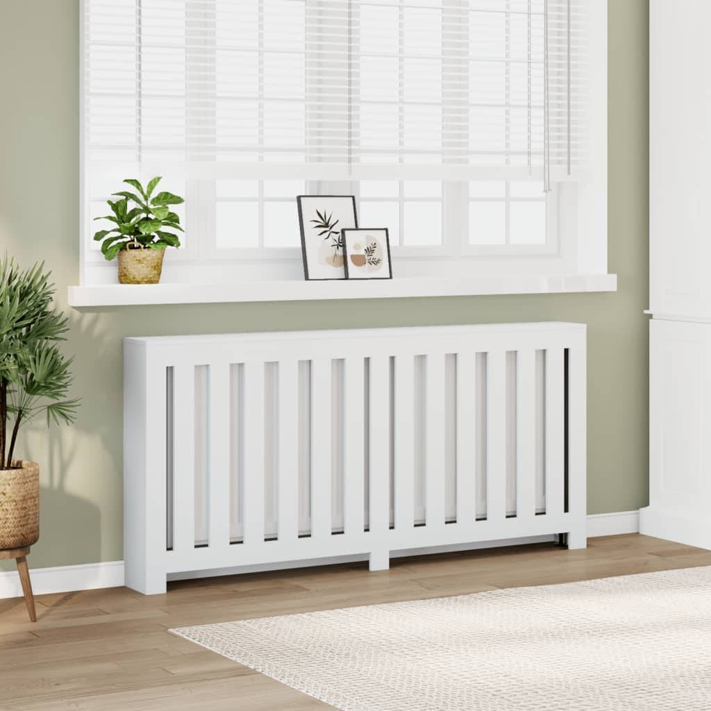 vidaXL Radiator Cover White Engineered Wood