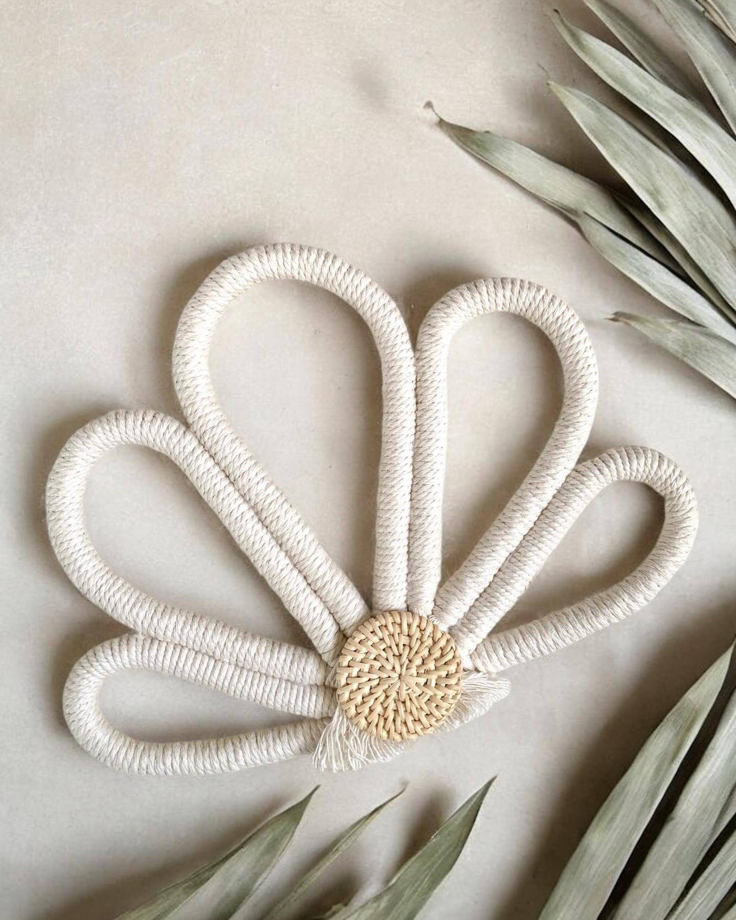 Home decor items Etsy Macrame Sea Shell Rattan Boho Home Decor Decorative Item