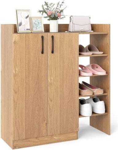 Landg London Storage Organizer with 2 Adjustable Inner Shelves Shoe Rack
