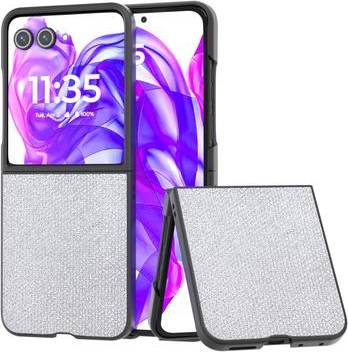 Motorola razr 50 ultra Motorola Razr 50 Ultra Rhinestone Texture Hybrid Case Silver