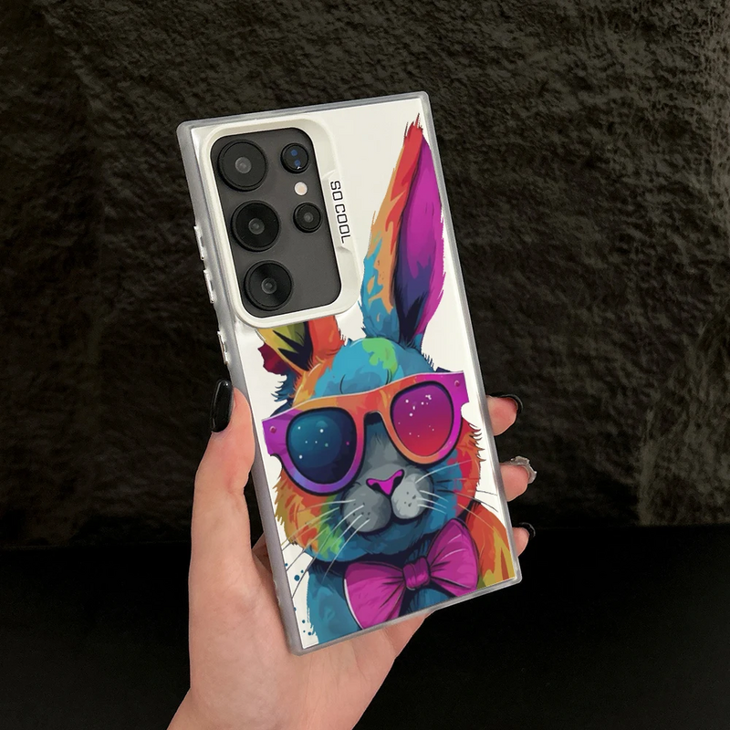 Samsung s23ultra Cartoon Rabbit Plating Case Samsung S23Ultra