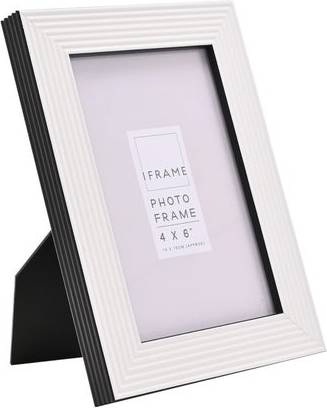 Impressions IFrame Monochrome Ribbed Photo Frame