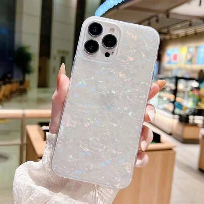 Shein Holographic Rainbow Shell Pattern Phone Case