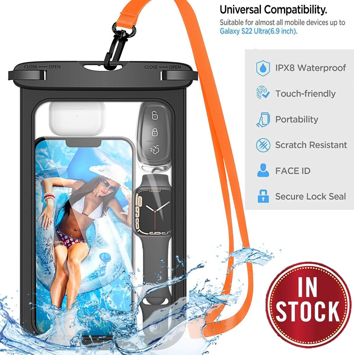 Large Waterproof Phone Pouch Case