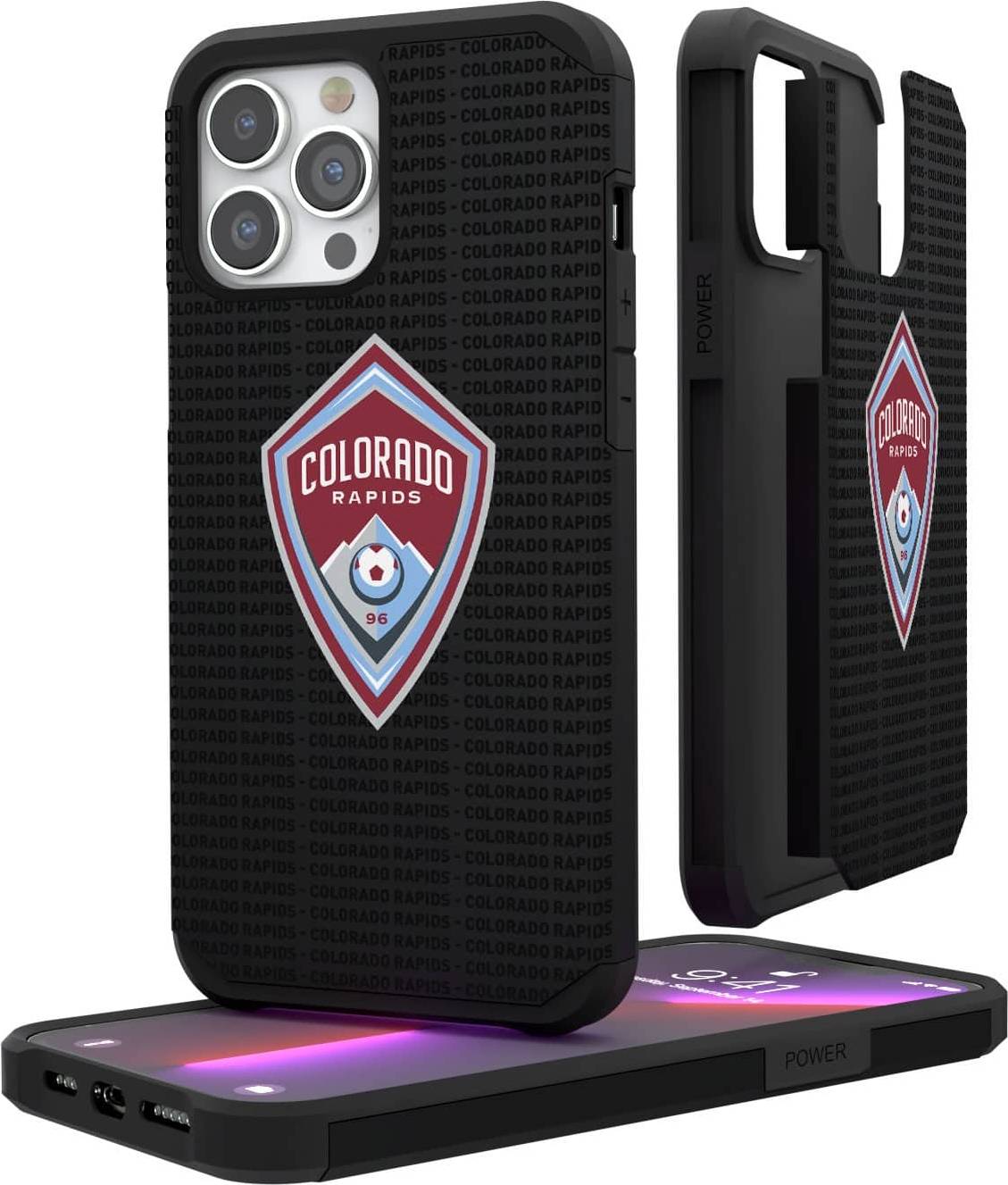Keyscaper Colorado Rapids iPhone Text Backdrop Rugged Case
