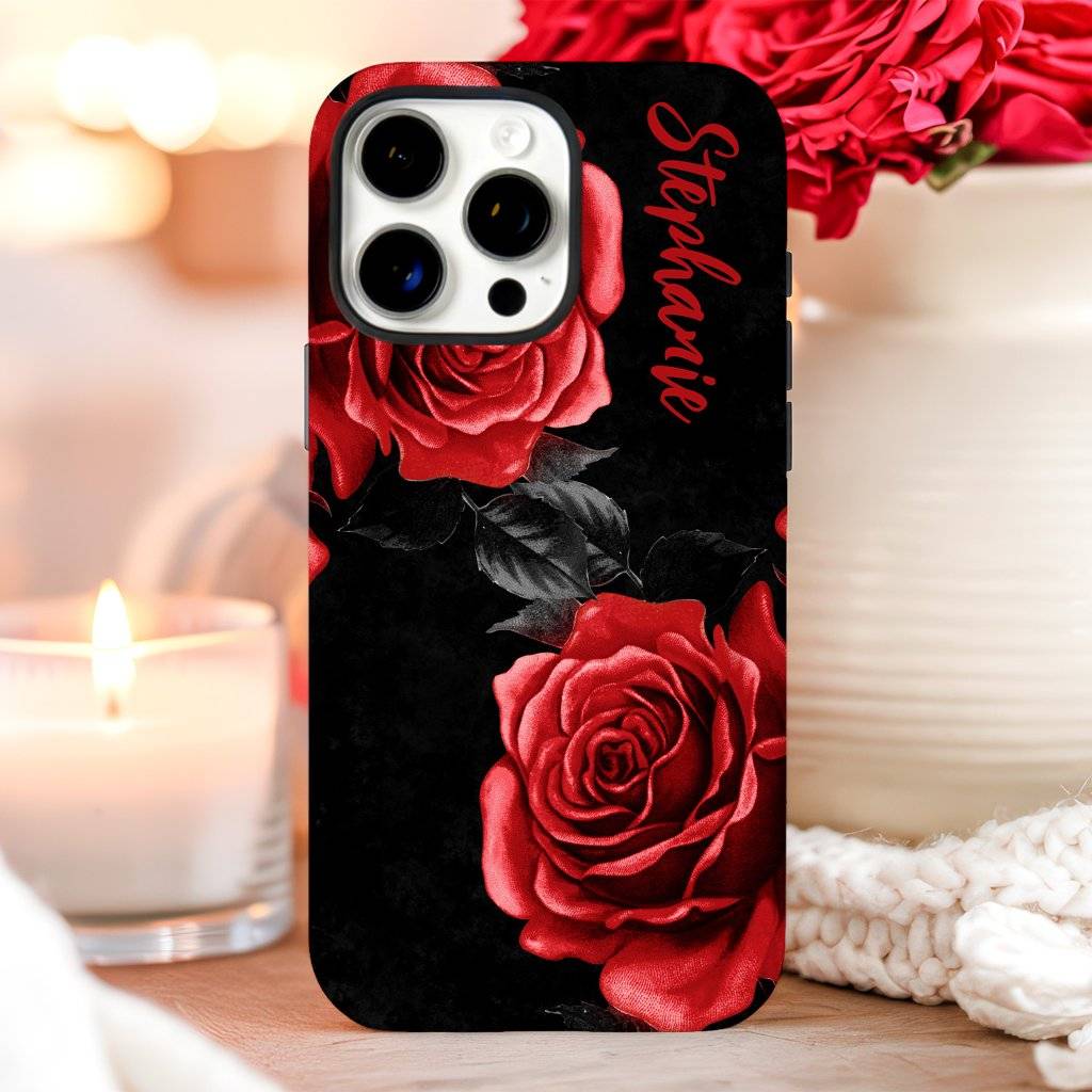 Red roses Zazzle Red Roses Custom Name Case