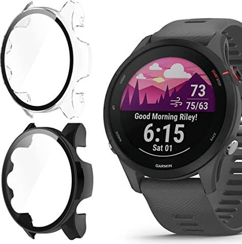 Garmin forerunner 255s Ultra-thin Hard PC Case With Tempered Glass Screen