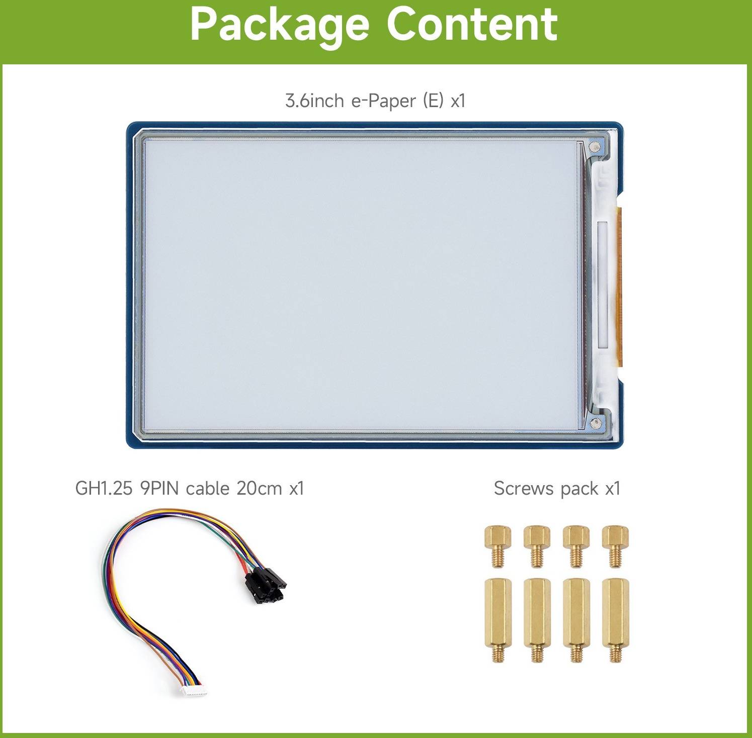 3.6inch E Ink Spectra 6 Full Color E-Paper Display