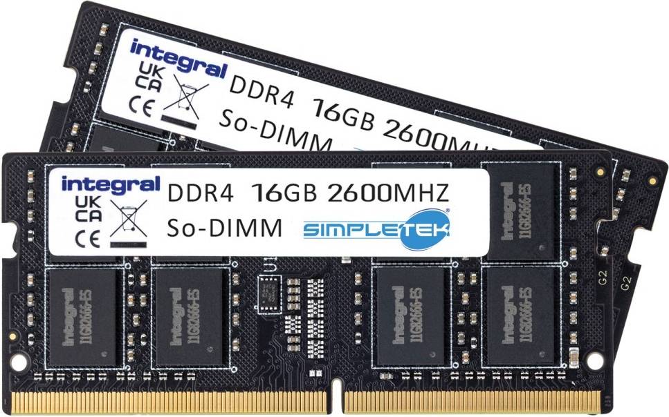 Integral 2X DDR4 16GB 32GB Total RAM Module