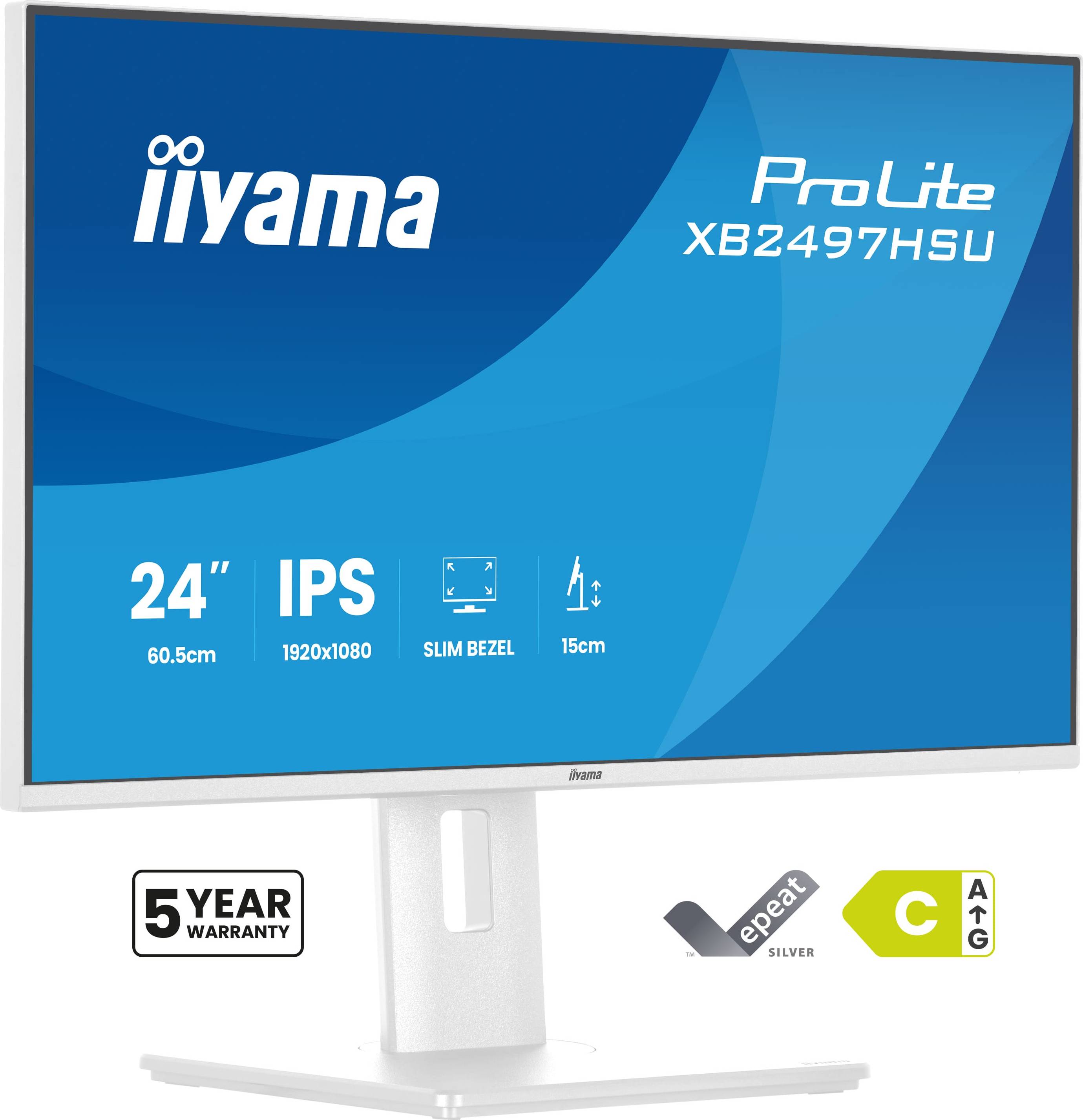 Iiyama ProLite XB2497HSU-W1 24 Inch Full HD LED Computer Screen
