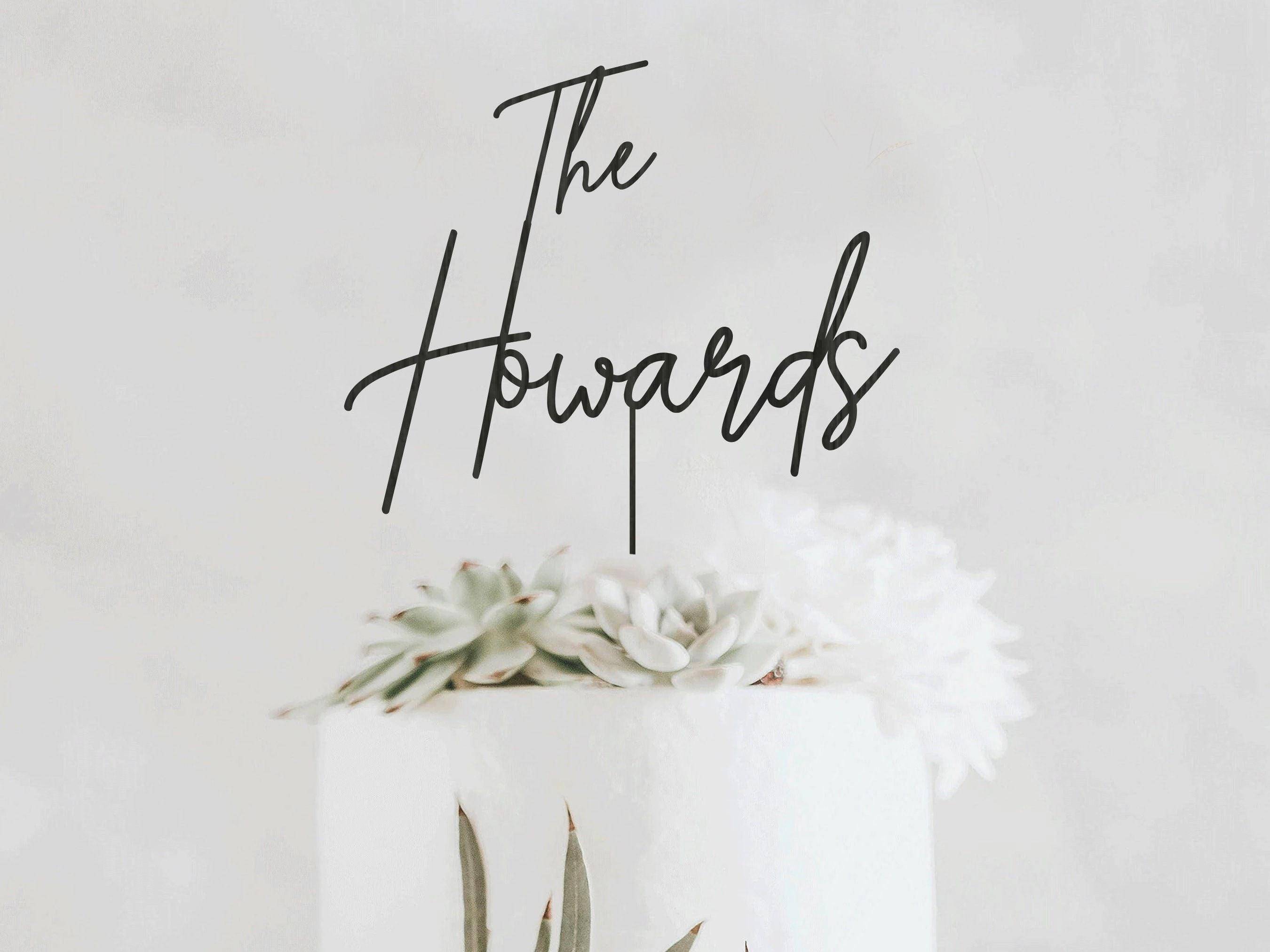 Etsy Wedding Topper Custom Script Last Name
