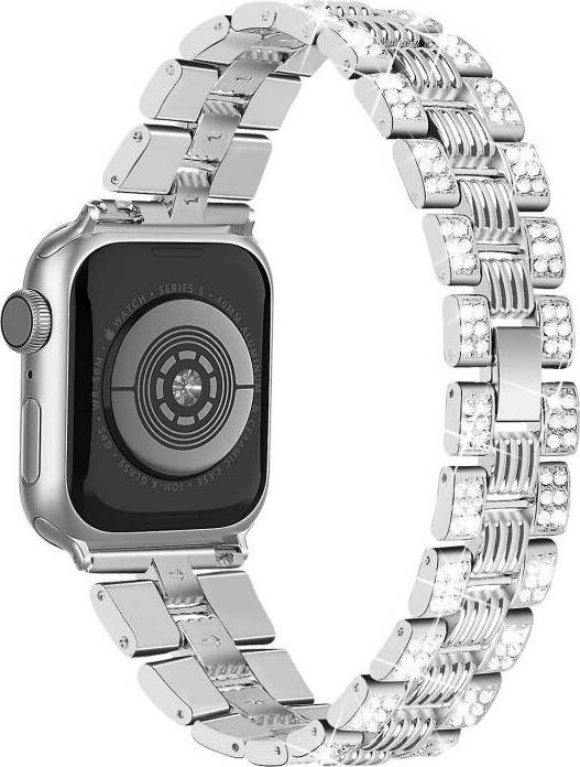 Apple Watch Series 3 Thread Design Strap Double Row Rhinestone Case
