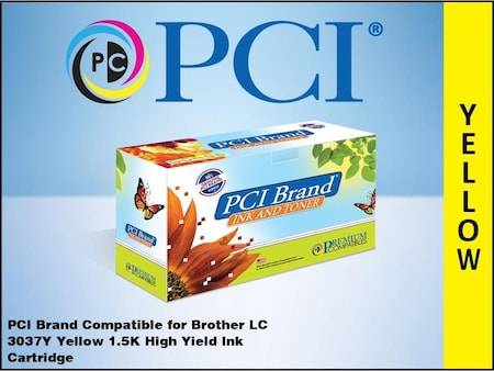 Compatible Brother LC3037Y Yellow Ink