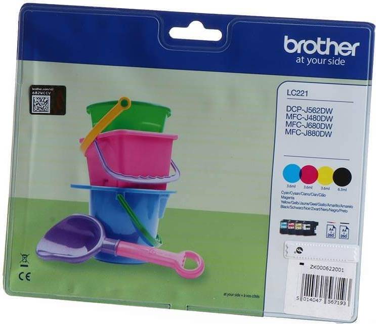 Brother Ink LC221VALBPDR Multipack