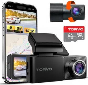 Dash camera front and rear Torvo TD3 4K Dash Cam Front Rear