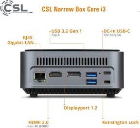 Computer Mini-PC Narrow Box Intel Core i3 N305