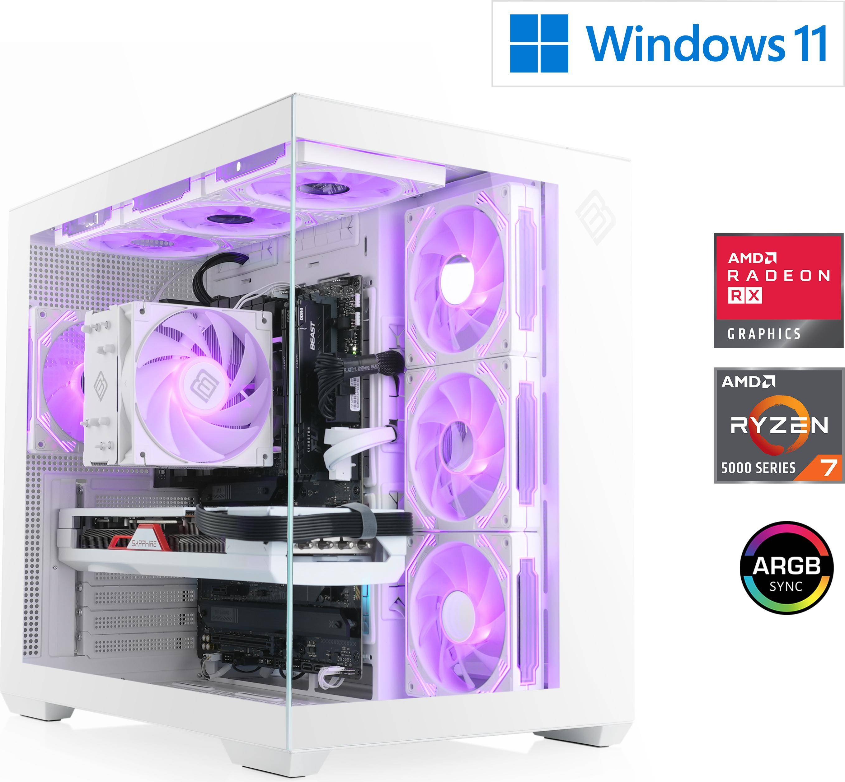 CSL Gaming PC Ryzen 7 5700X 32GB Radeon RX 9070