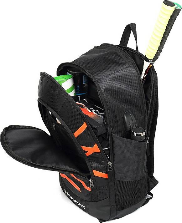 Multifunctional Badminton Racket Backpack - Holds 3 Rackets