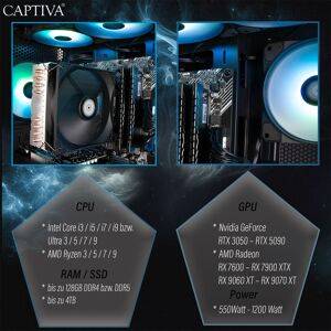 Rx 9060 16gb Captiva Highend Gaming R99-496 Ryzen 7 Radeon RX 9060 XT 16GB