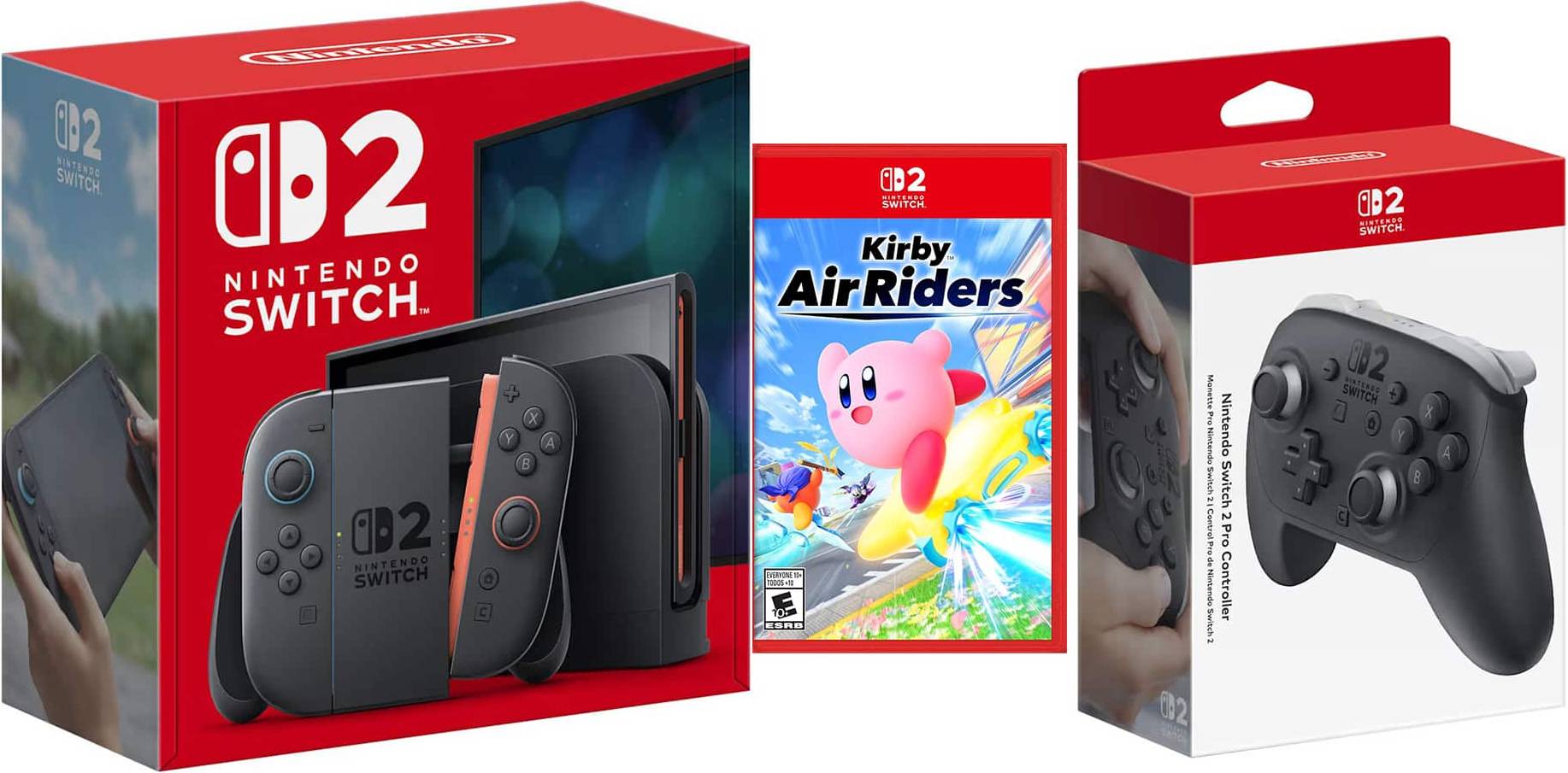 Nintendo switch kirby Nintendo Switch 2 Console Kirby Air Riders Pro Controller Bundle