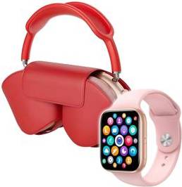 Smartwatch 9 Max Bluetooth Bluetooth Pack - Rosa/Rojo