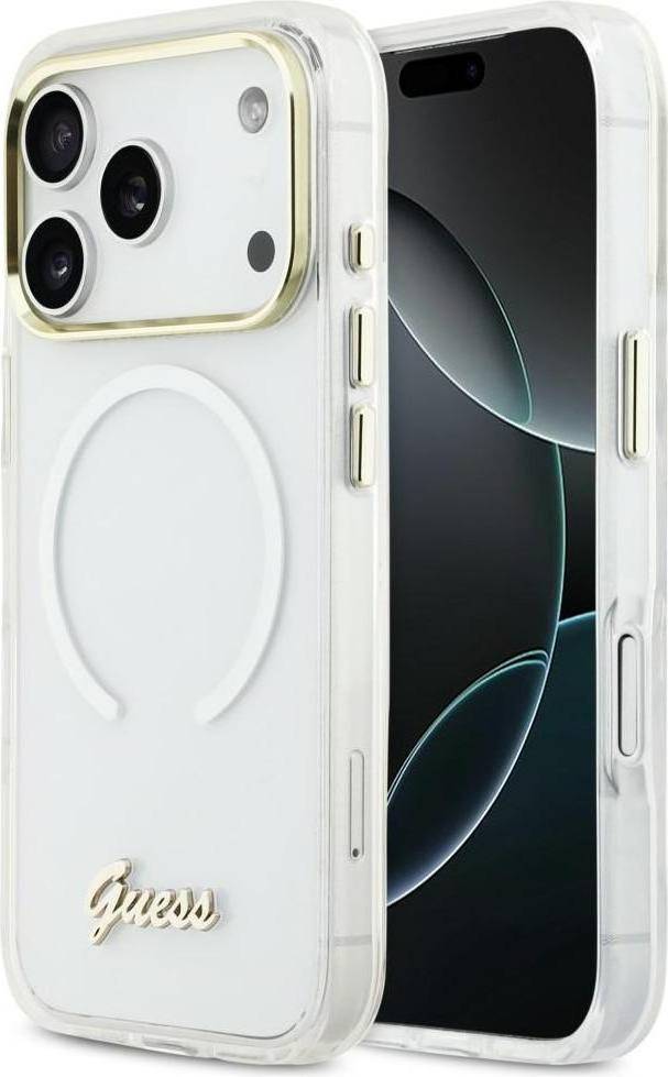 Guess IML Gradient Script Metal MagSafe Case iPhone 17 Pro