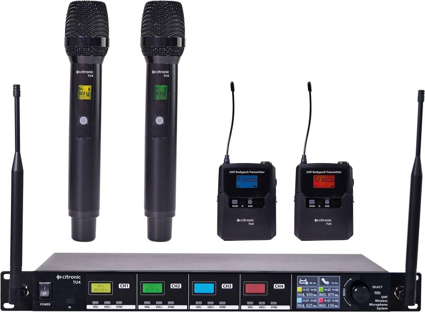 TU4 Quad Combi Radio Microphone System