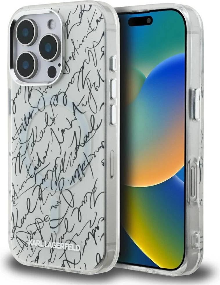 Karl Lagerfeld IML Script Pattern Case