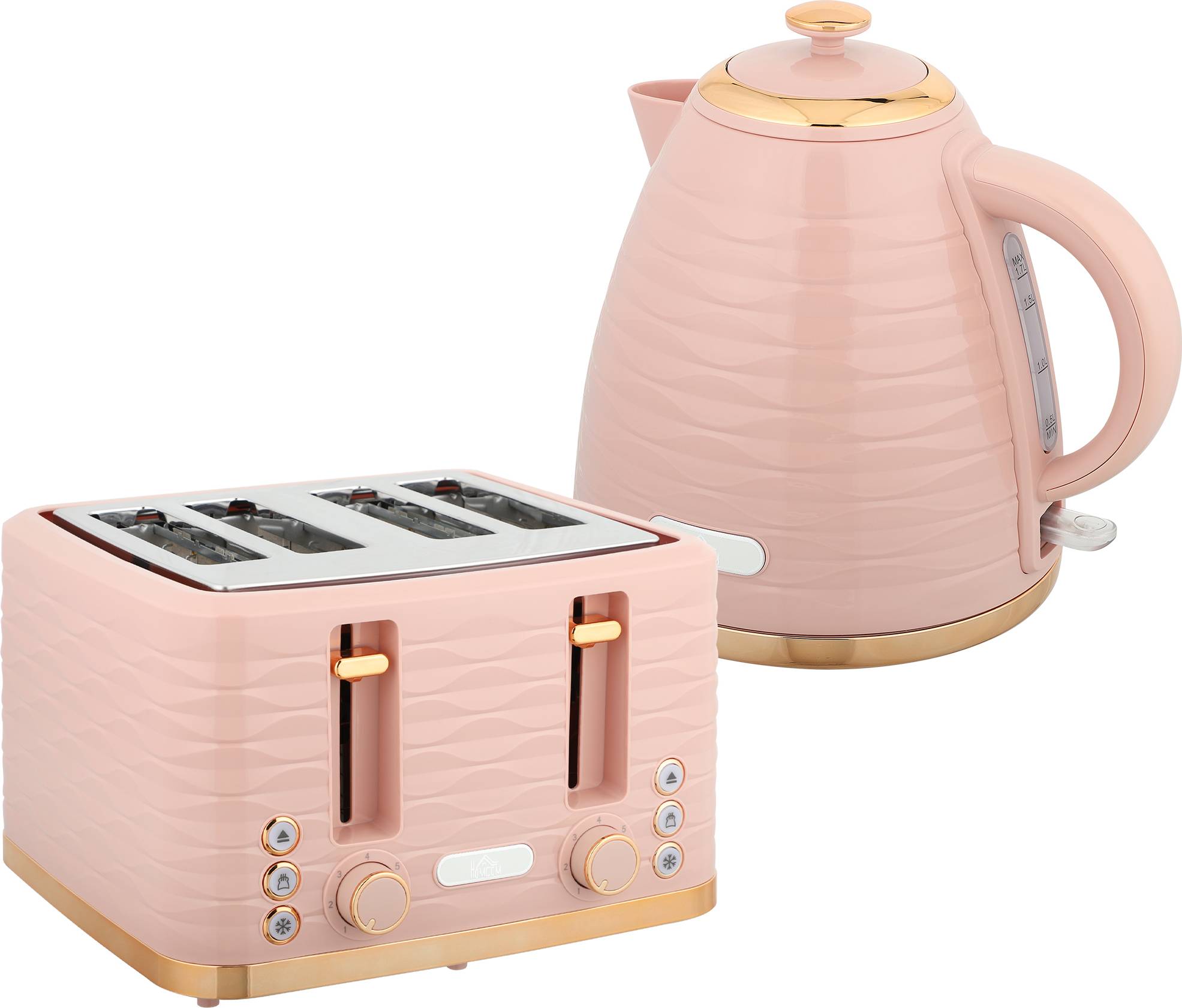 Homcom 3000W 1.7L Kettle And Toaster Set