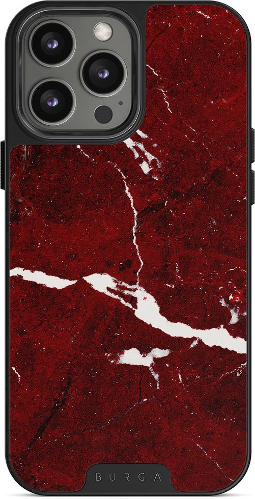 Burga Iconic Red Ruby Marble iPhone 14 Pro Case
