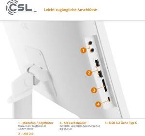 CSL Unity U24-AMD All-in-One PC Weiß