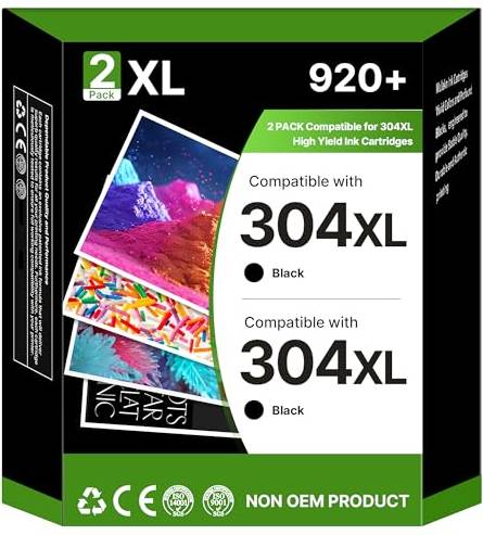 Hp deskjet 3760 ink 304XL Ink Cartridges Compatible for HP Black