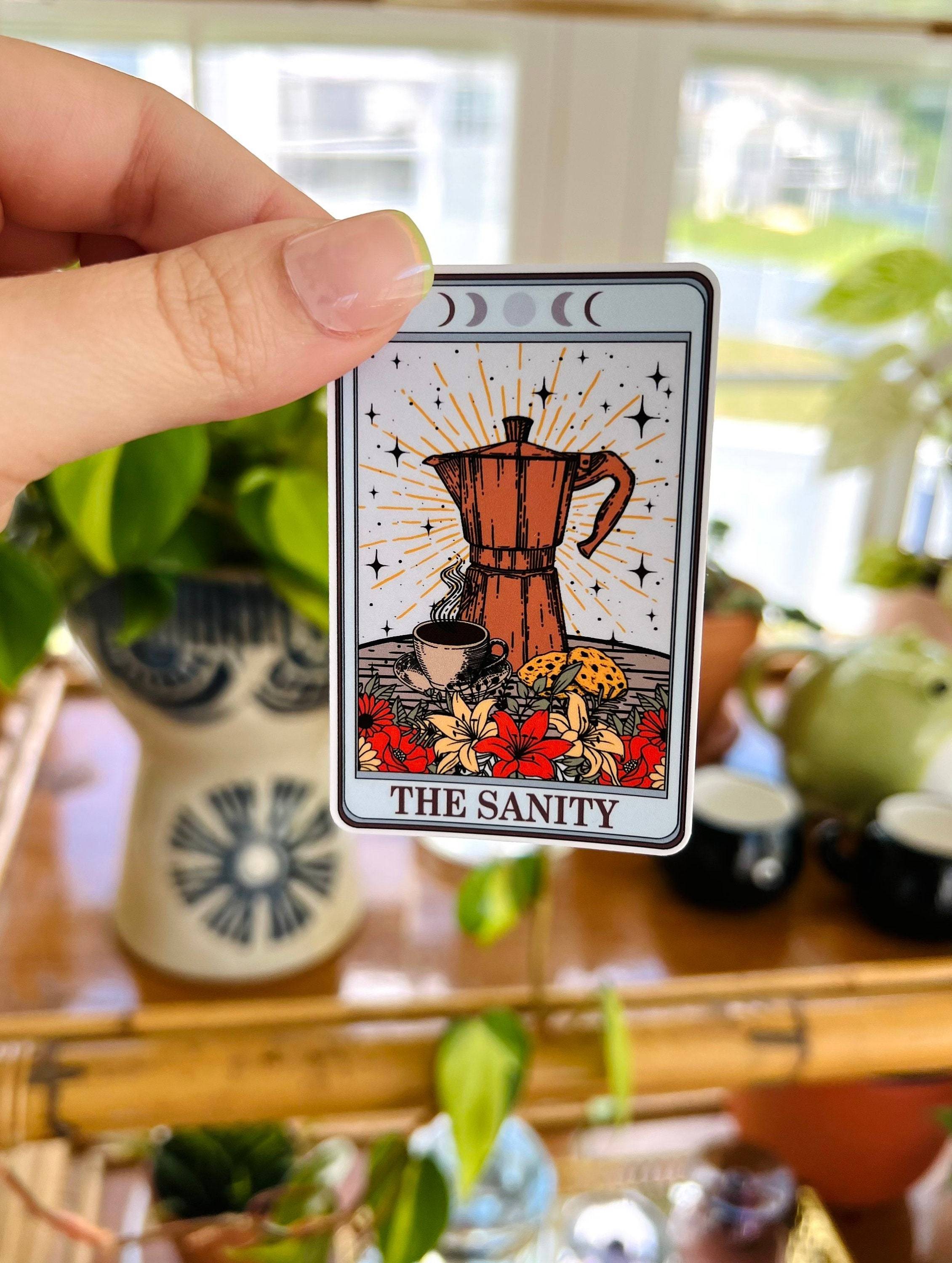Tarot card Etsy Coffee Tarot Card Sticker