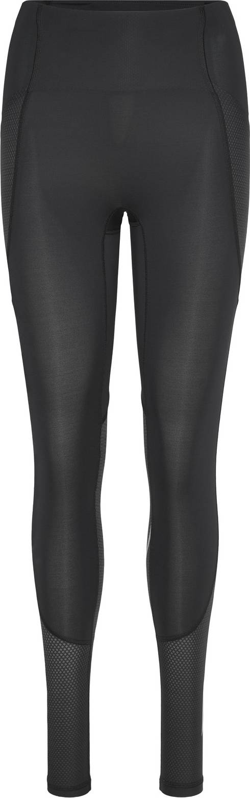 Aero Mesh Hi-Rise Compression Tights - Black/Silver Reflective