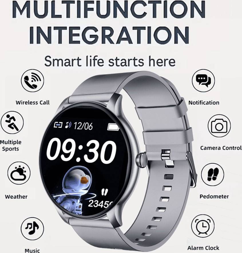 Large Font Round Screen Smartwatch