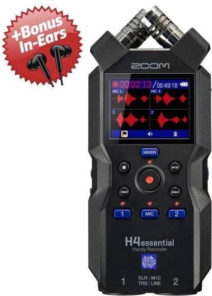 Zoom audio recorder Zoom Audio Recorder H4essential Bonus In-Ear Kopfhörer