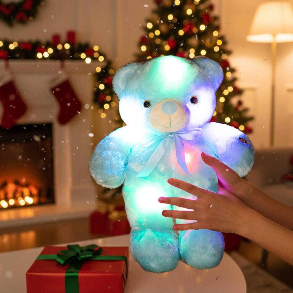 LED Ribbon Bear Stuffed Animal Night Light