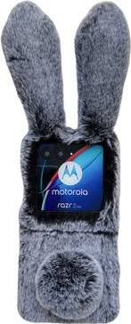 Motorola razr 40 ultra Fluffy Rabbit Motorola Razr 40 Ultra Cover Dark Grey