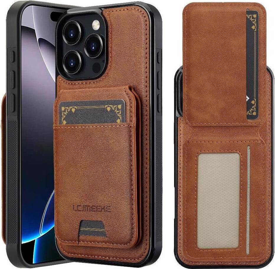 GANGXUN Compatible iPhone 16 Pro Max 2 In 1 Rfid Wallet Case