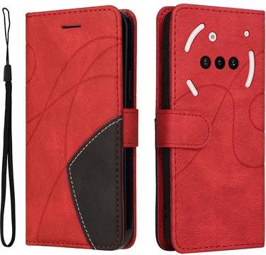 Nothing phone 3 Textured Nothing Phone Leather Case Red