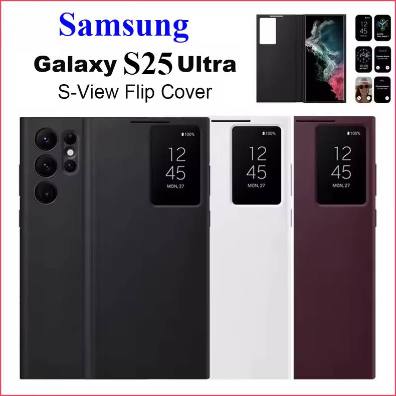 Samsung galaxy s24 smart view wallet cover Smart Window View Leather Flip Case