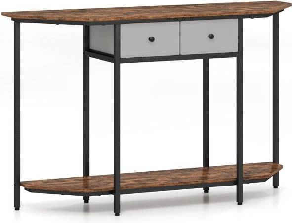 130 Cm with Open Storage Shelf Console Table
