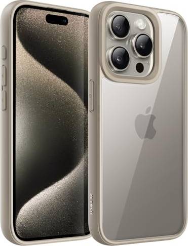 Iphone 15 pro max natural titanium JeTech Shockproof Phone 15 Pro Max Case